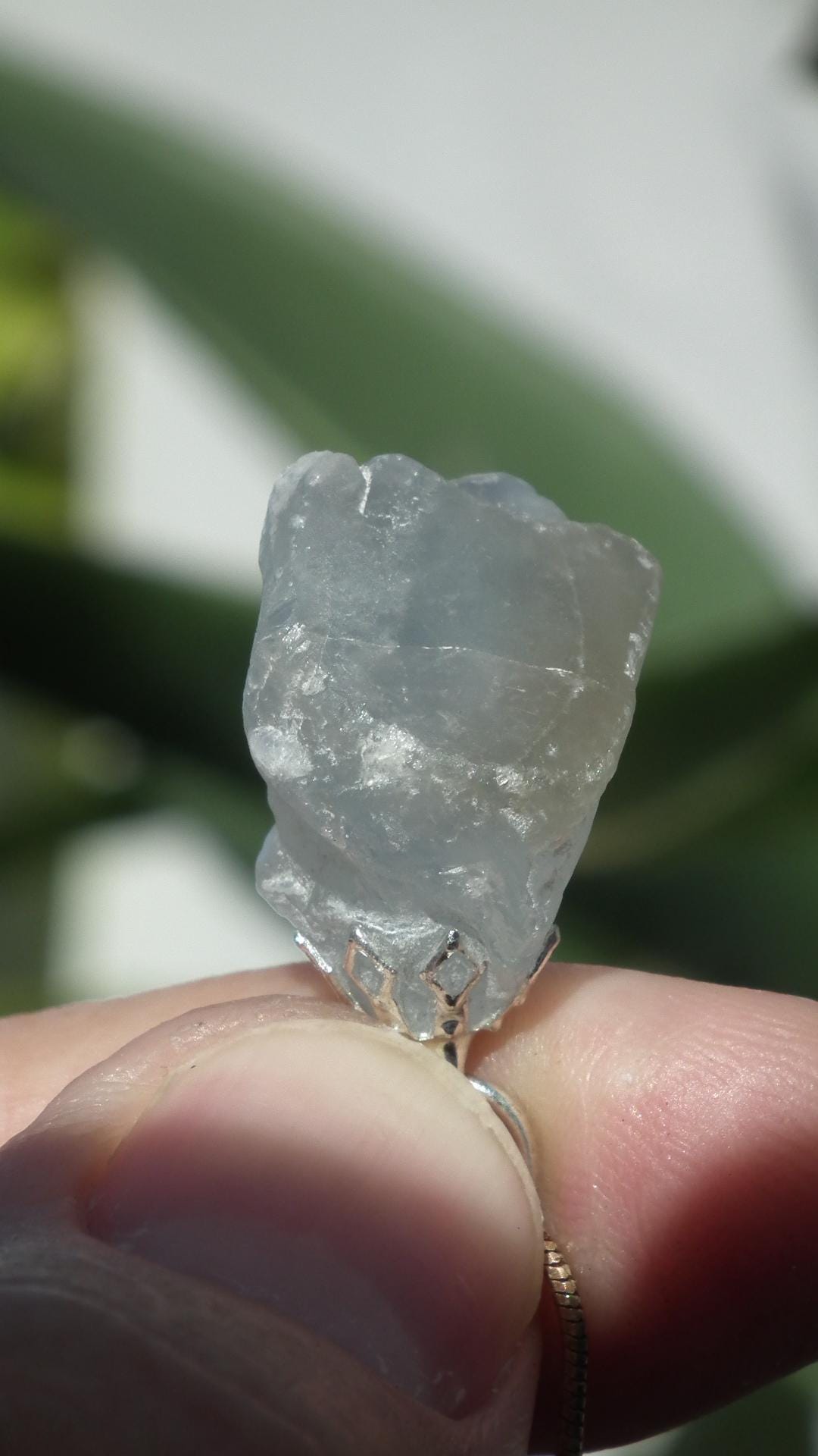 Celestite necklace / Celestite crystal / Blue celestite