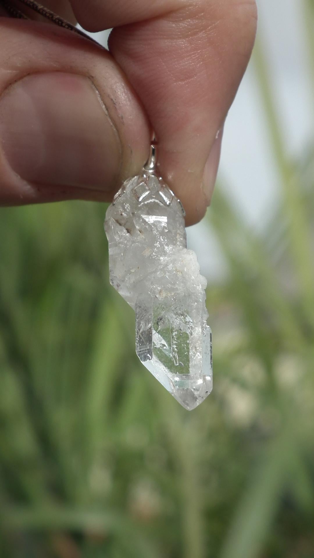 Herkimer diamond necklace