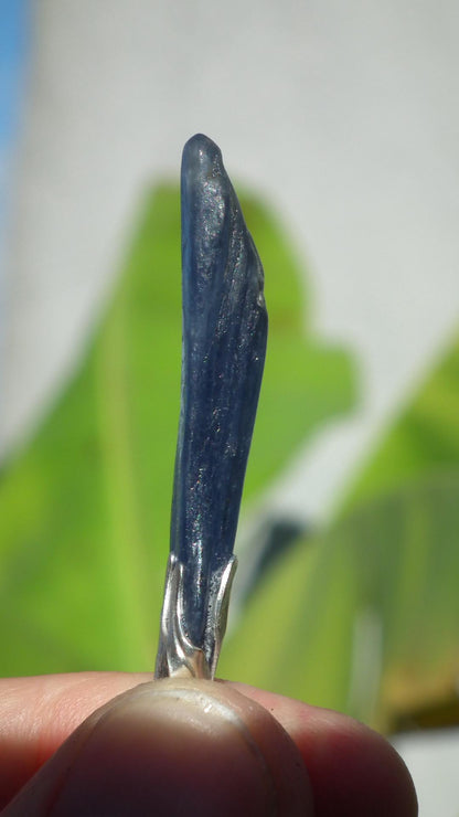 blue kyanite necklace / Polished Blue Kyanite