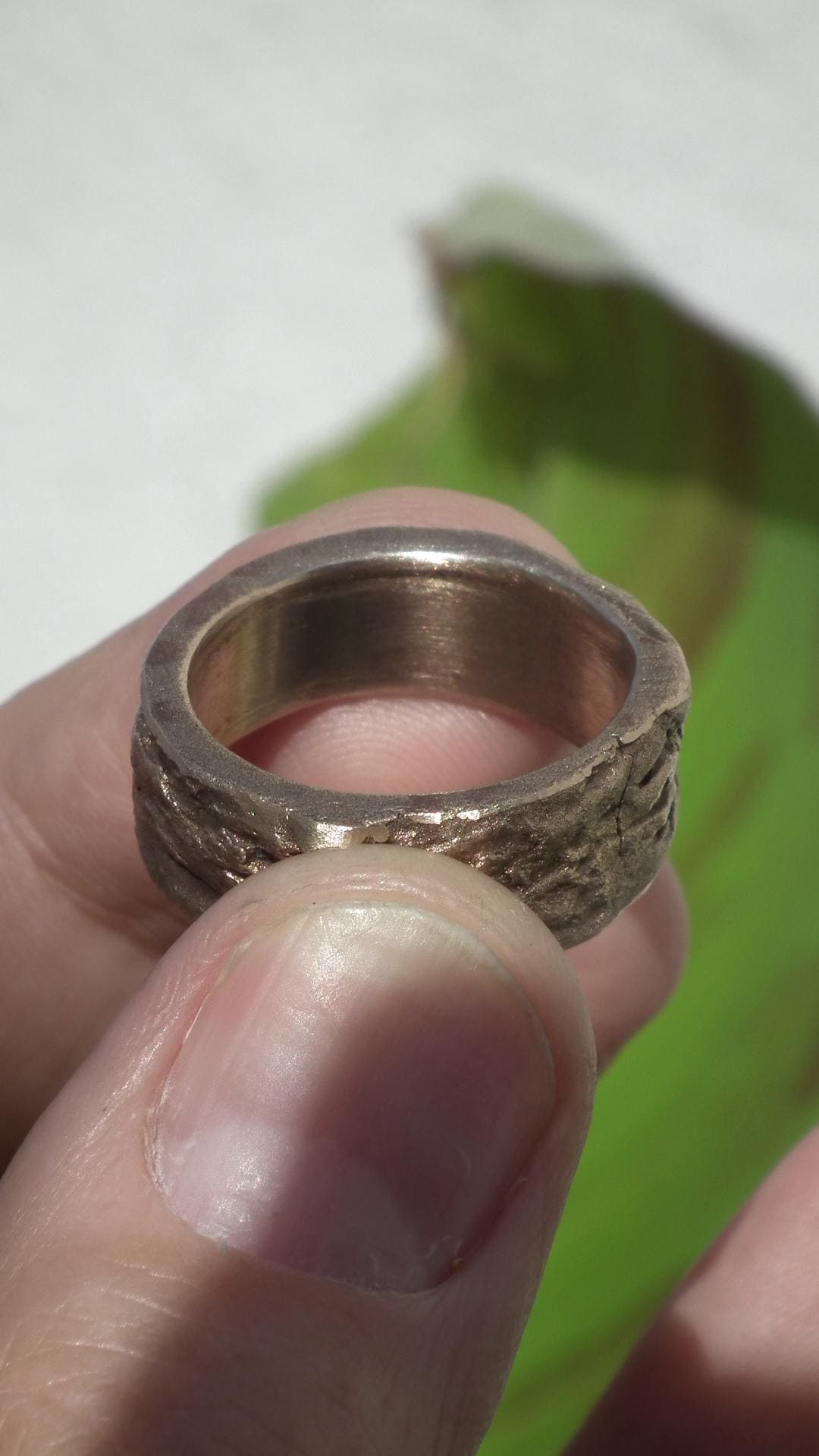 Handmade bronze ring