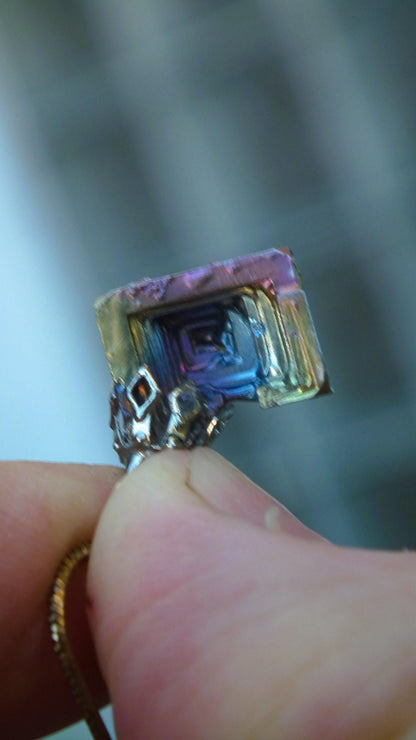 Bismuth crystal pendant