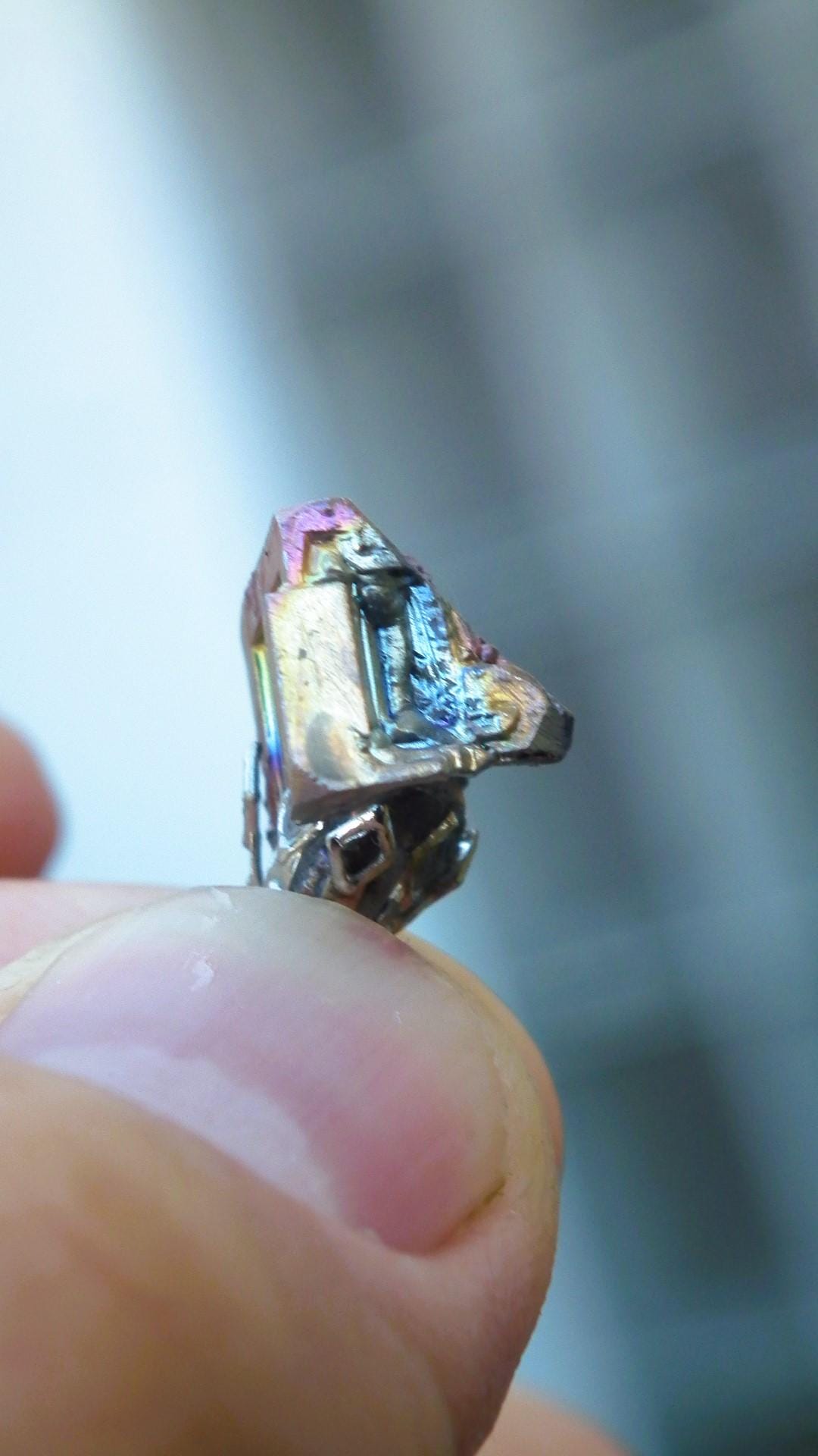 Bismuth crystal pendant