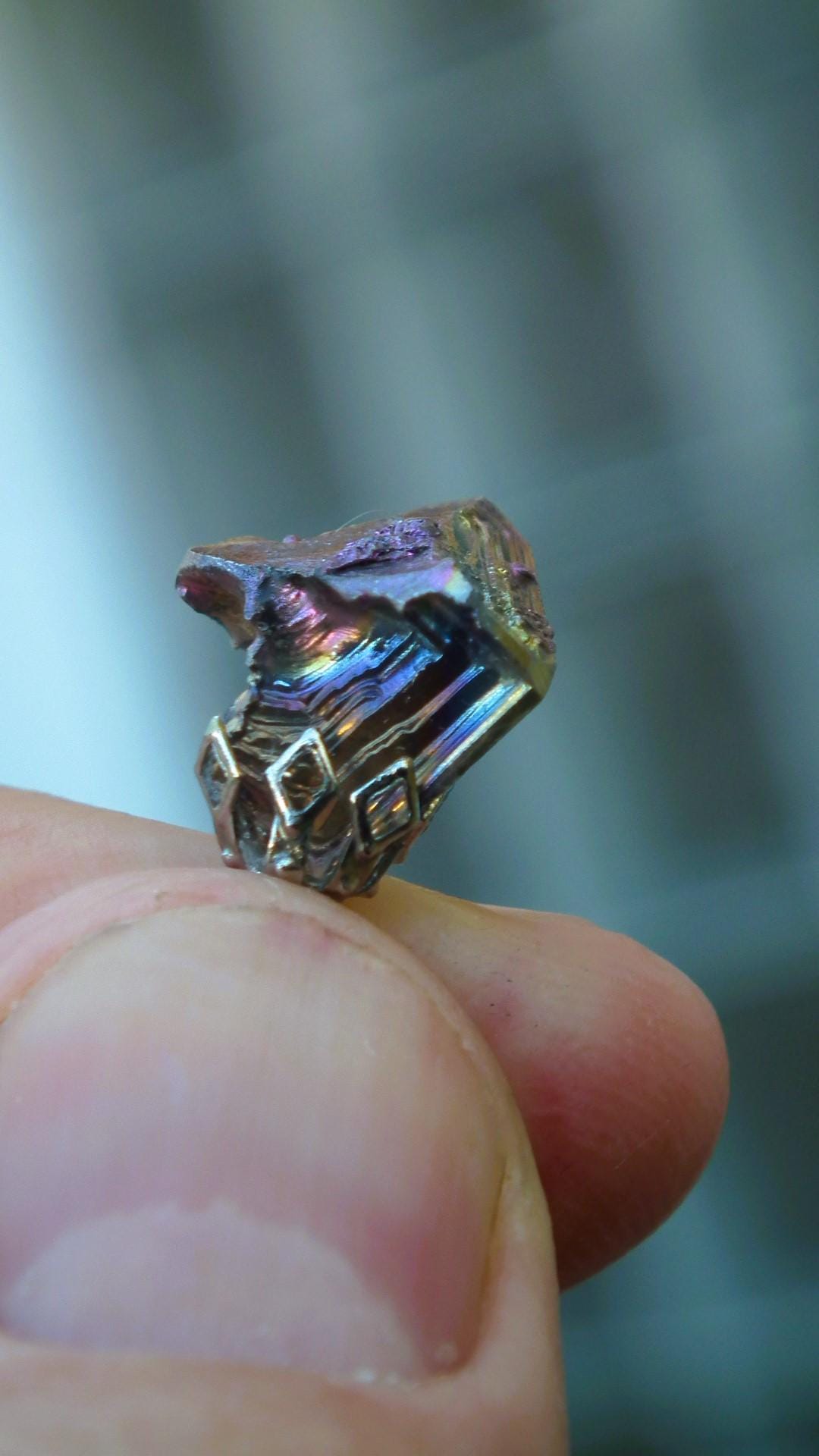 Bismuth crystal pendant