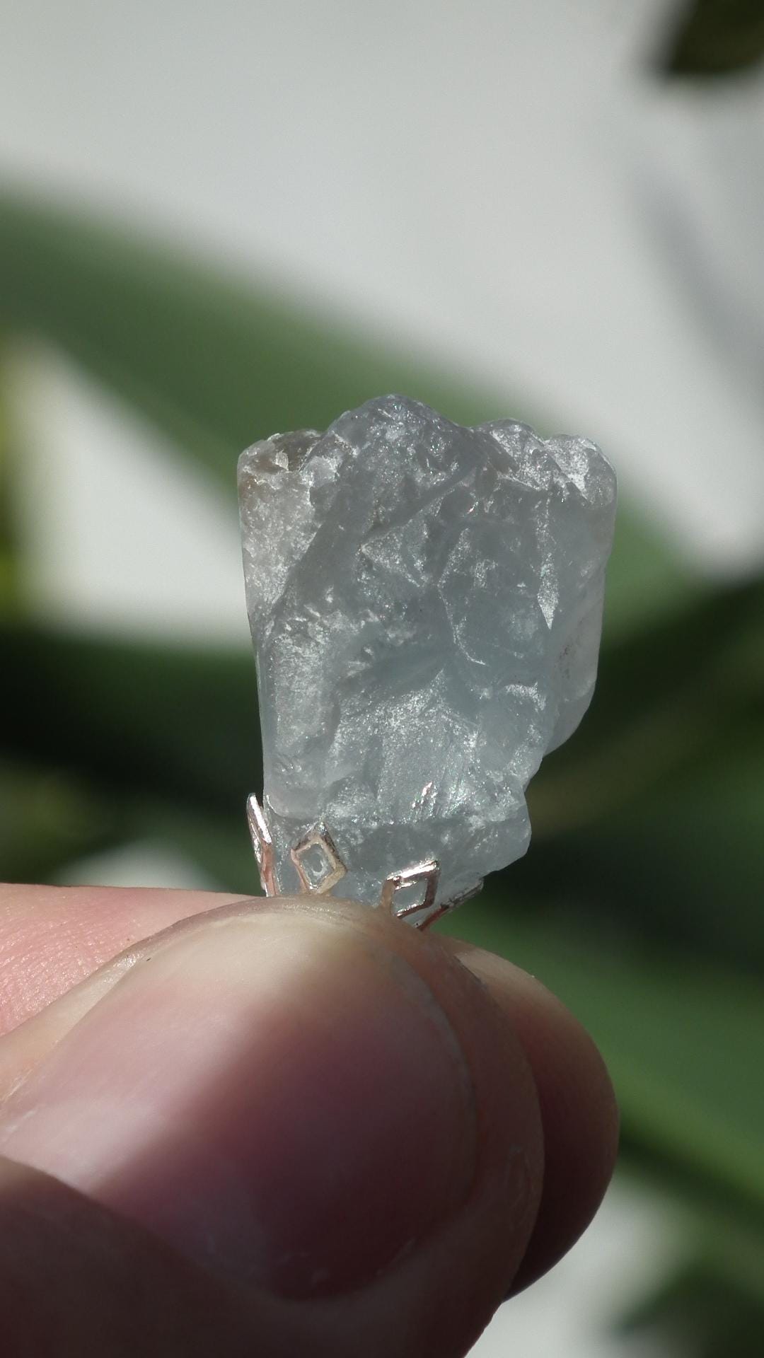 Celestite necklace / Celestite crystal / Blue celestite