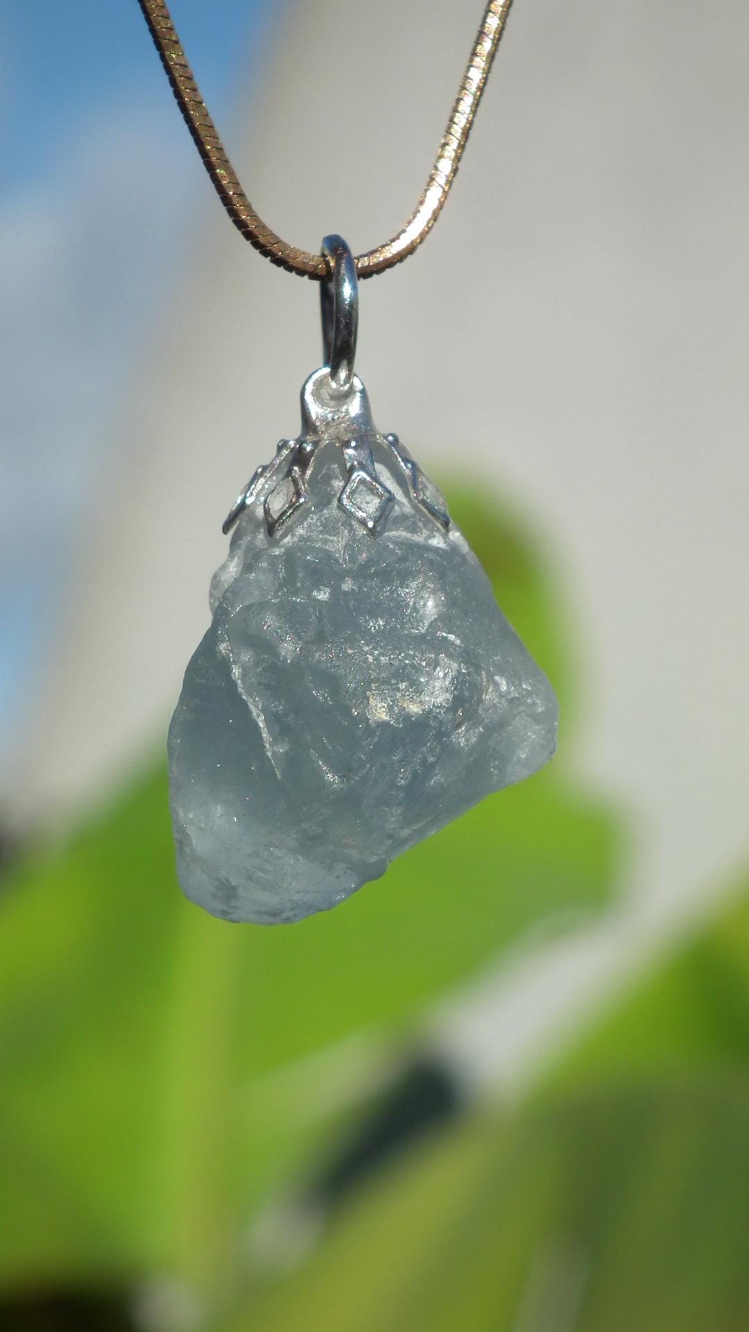 Celestite pendant