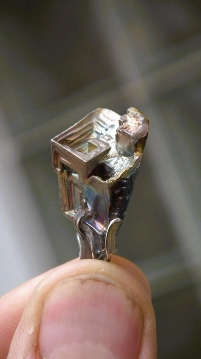 Bismuth crystal pendant