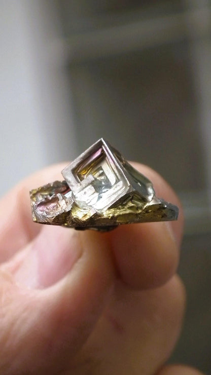 Bismuth crystal pendant