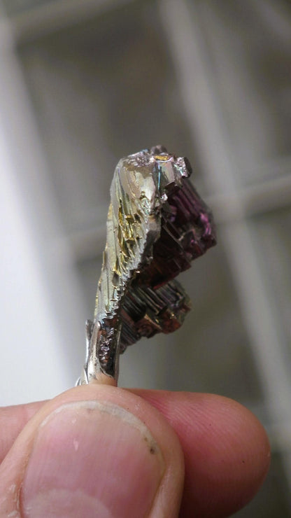 Bismuth pendant with silverplated bail