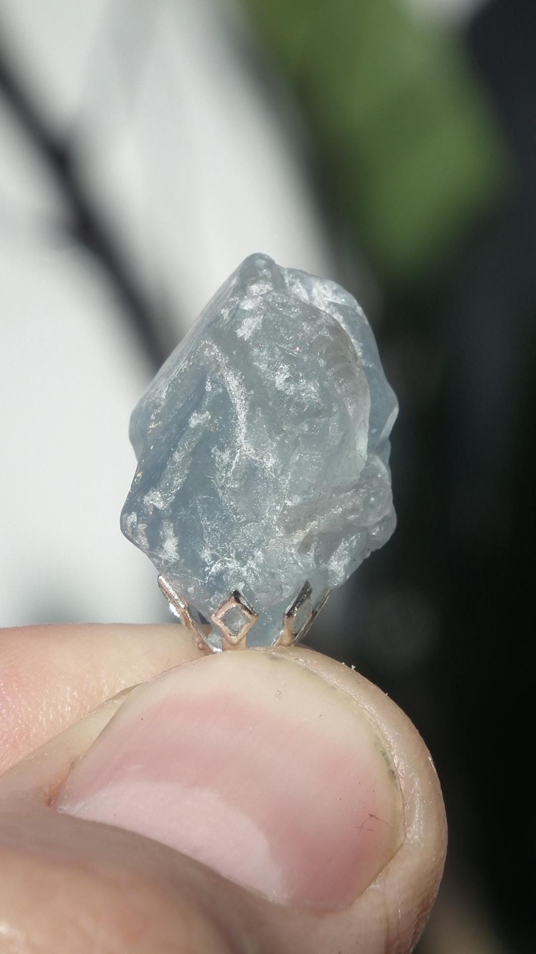 Celestite necklace / Celestite crystal / Blue celestite