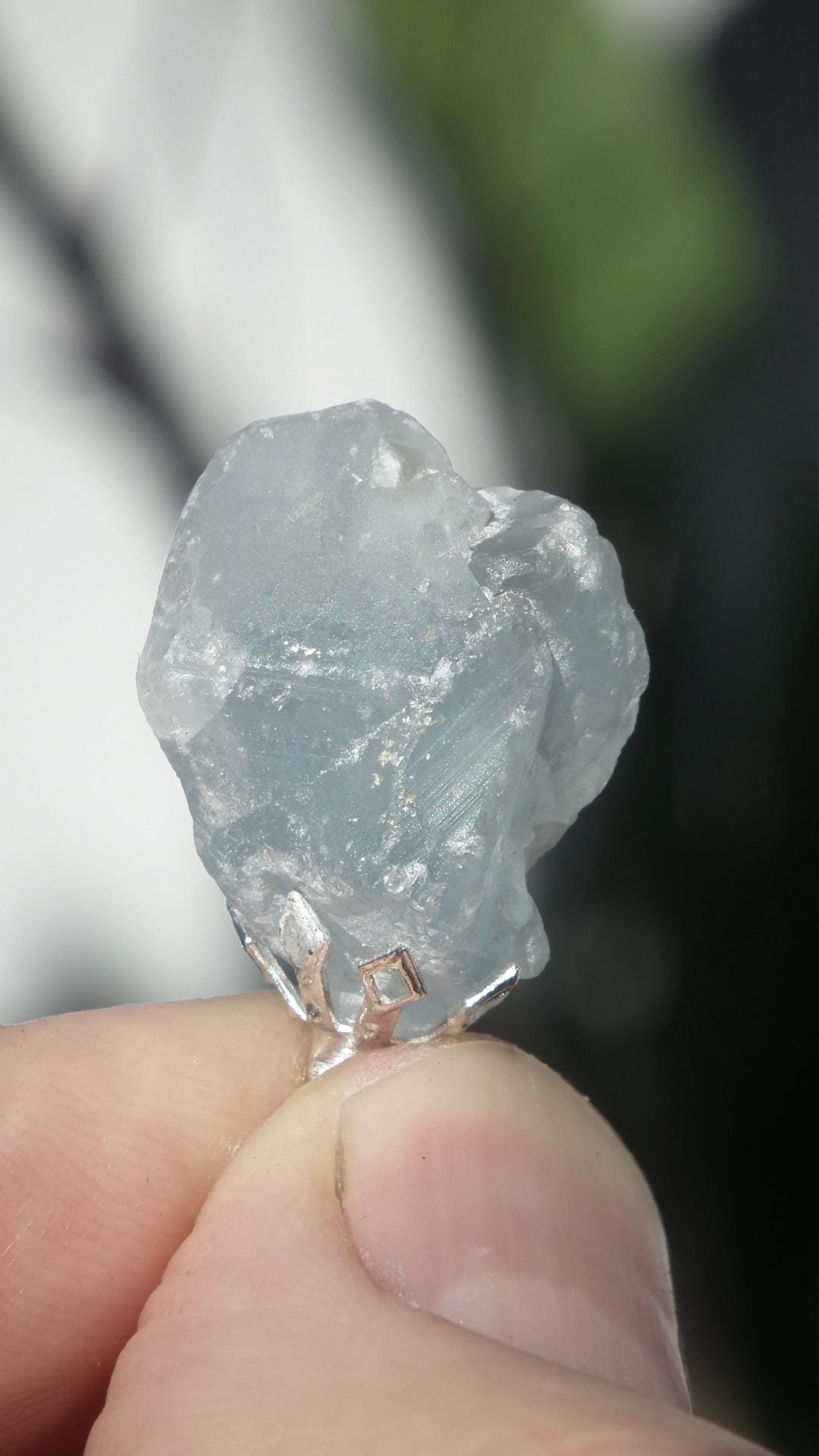 Celestite necklace / Celestite crystal / Blue celestite