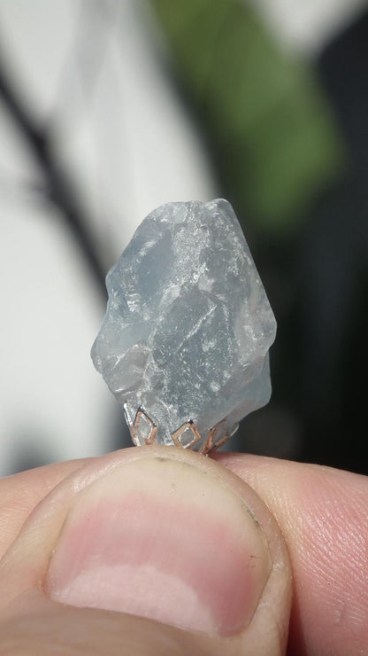 Celestite necklace / Celestite crystal / Blue celestite