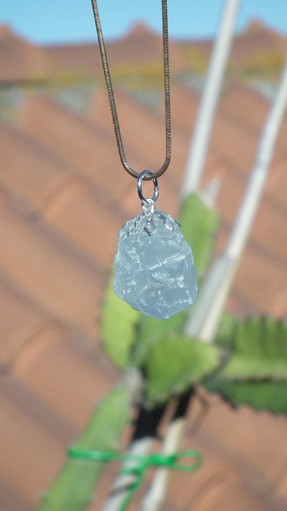 Celestite necklace / Celestite crystal / Blue celestite