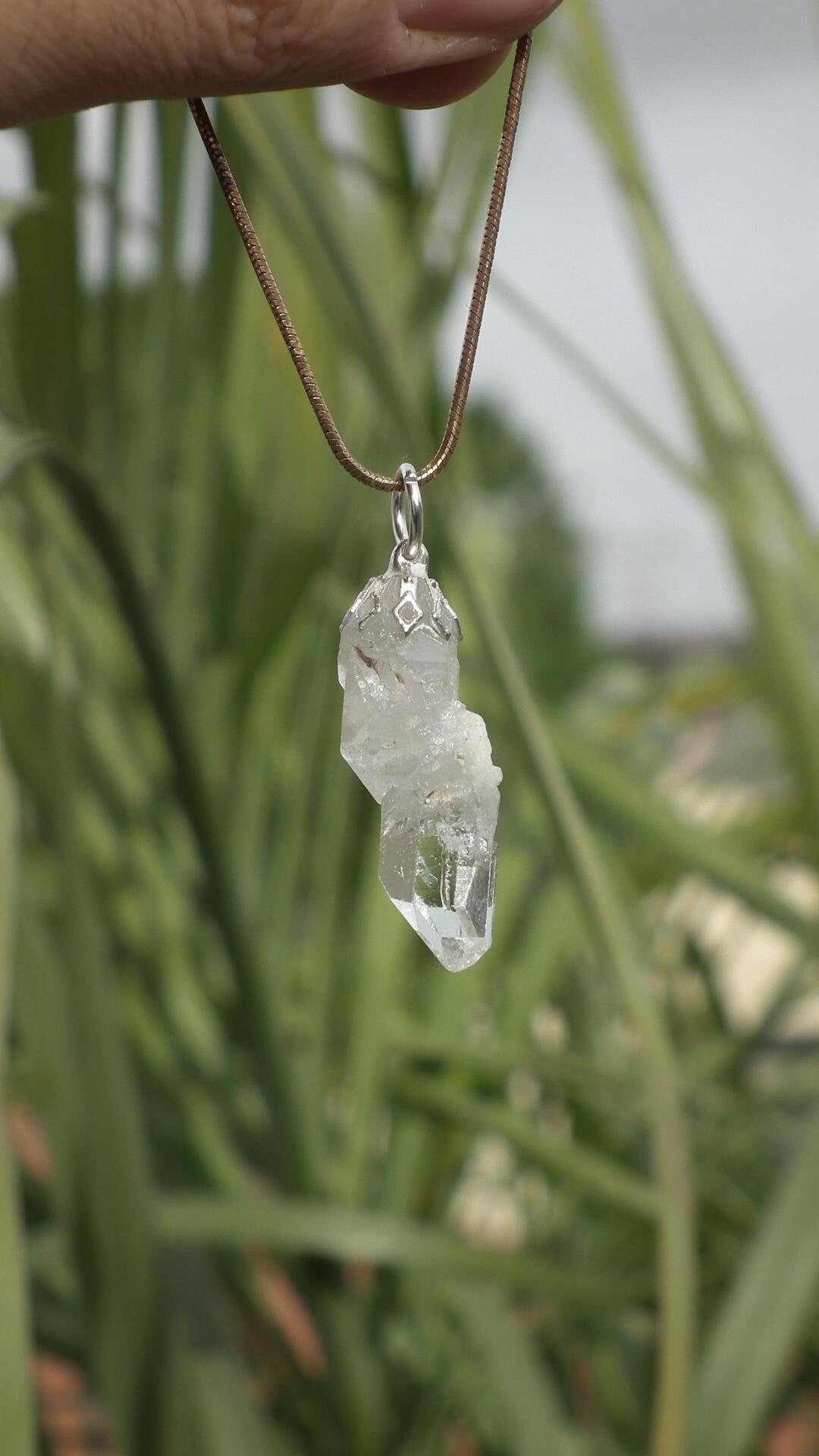 Herkimer diamond necklace