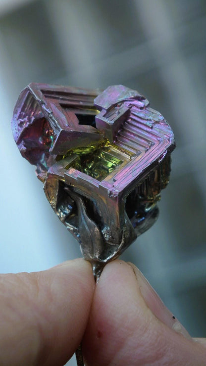 Bismuth crystal pendant