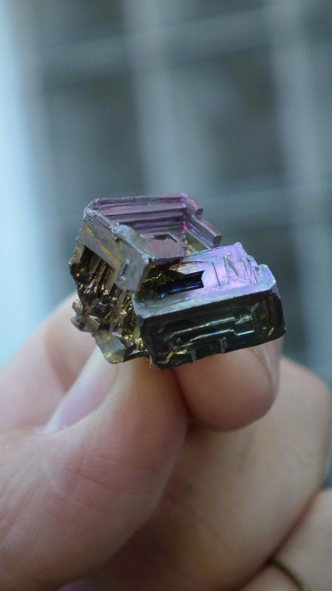 Bismuth crystal pendant