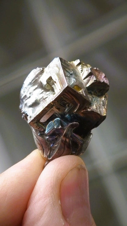 Bismuth crystal pendant