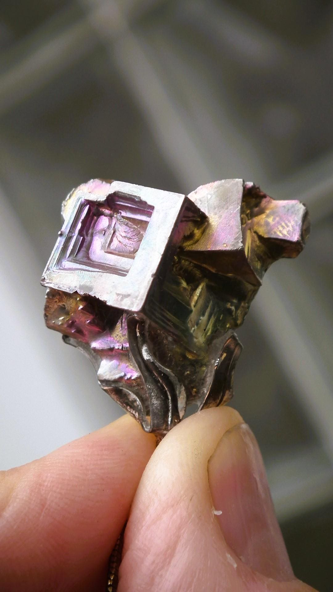 Bismuth necklace / Bismuth crystal / Bismuth jewelry