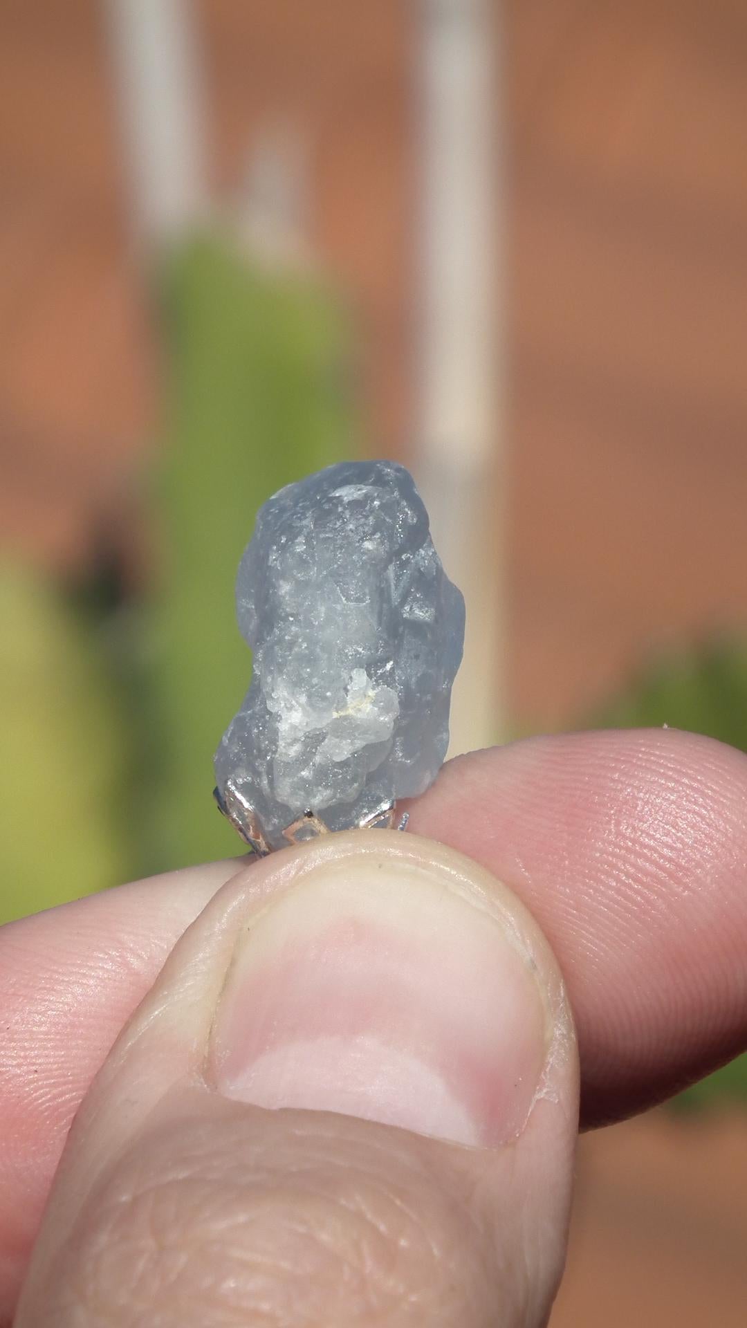 Celestite necklace / Celestite crystal / Blue celestite