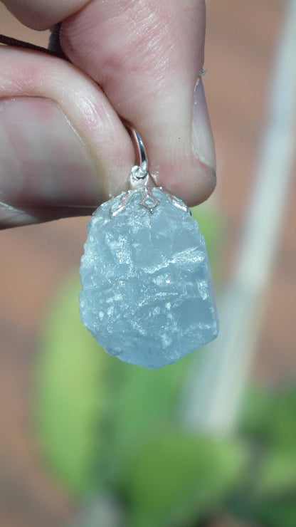 Celestite necklace / Celestite crystal / Blue celestite