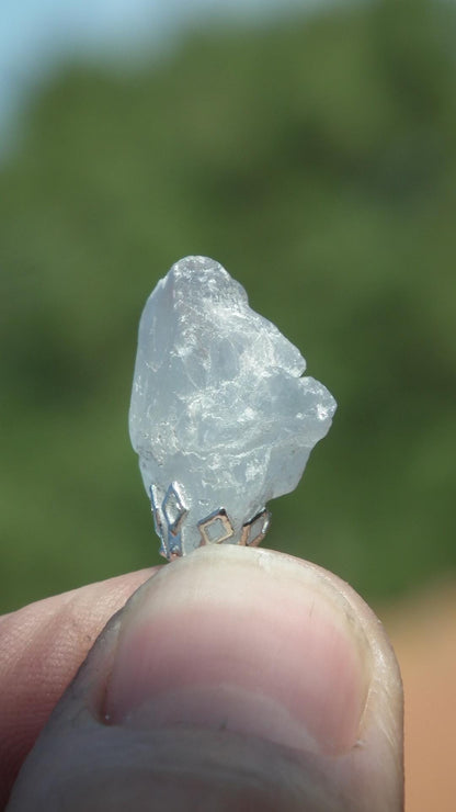 Celestite necklace / Celestite crystal / Blue celestite