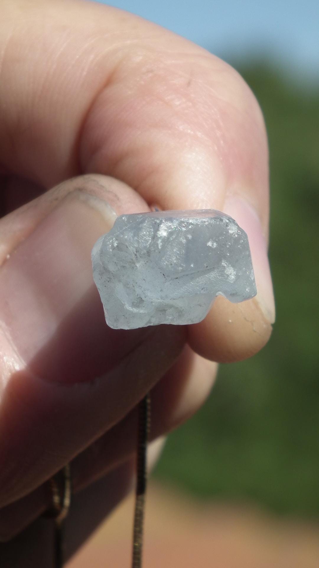 Celestite necklace / Celestite crystal / Blue celestite