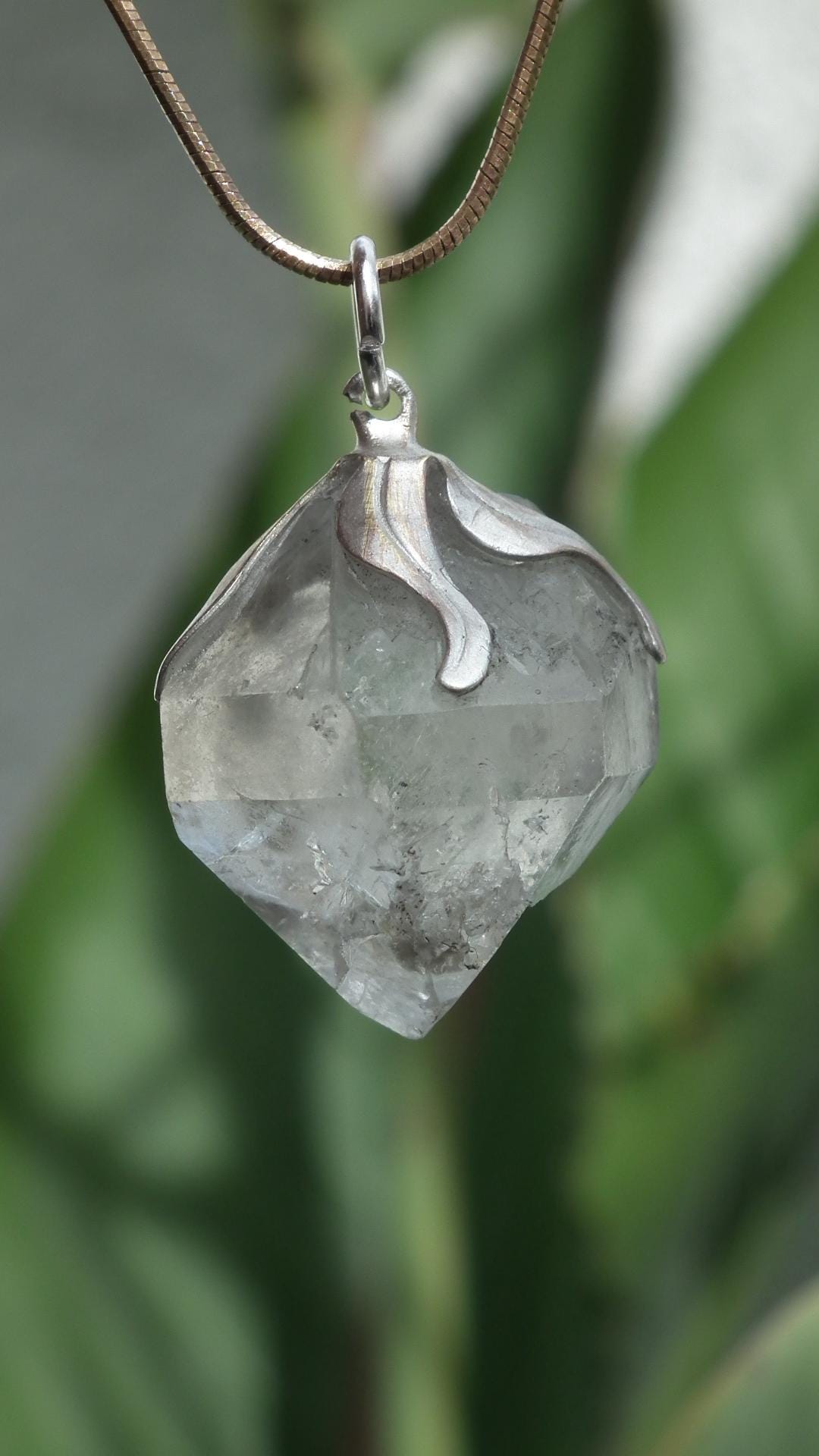 Herkimer diamond necklace