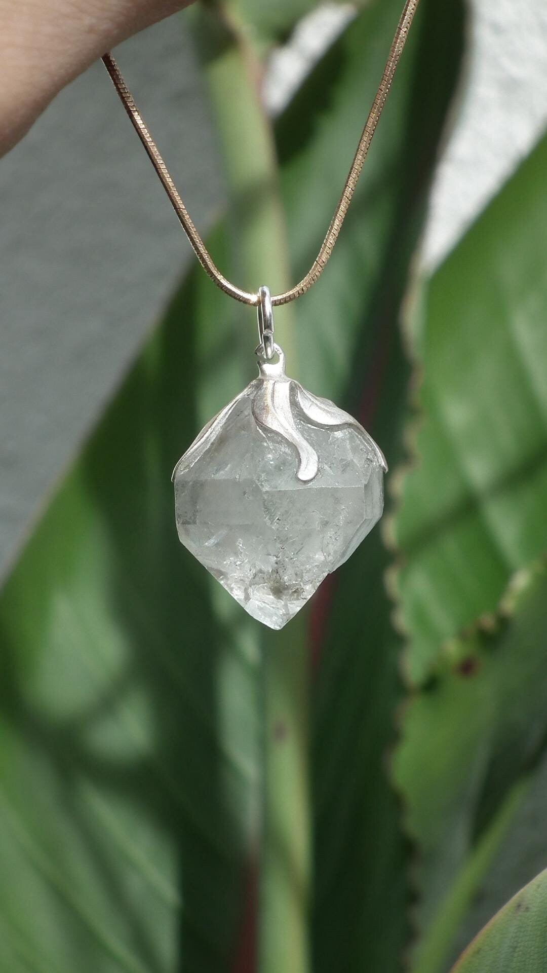 Herkimer diamond necklace