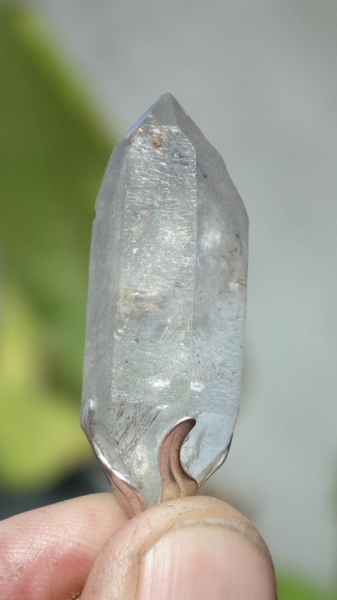 Double terminated Quartz pendant