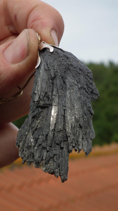 Black Kyanite pendant