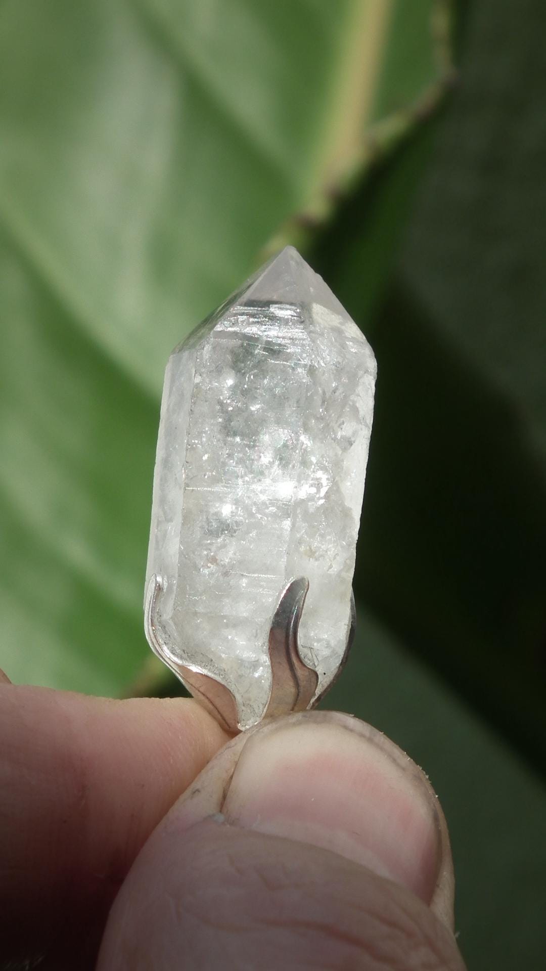 Double terminated Quartz pendant