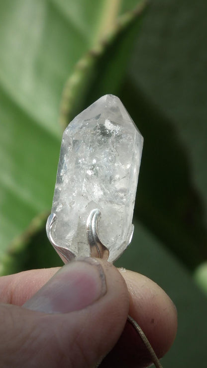 Double terminated Quartz pendant