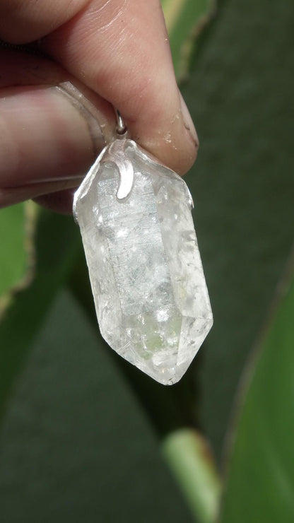 Double terminated Quartz pendant