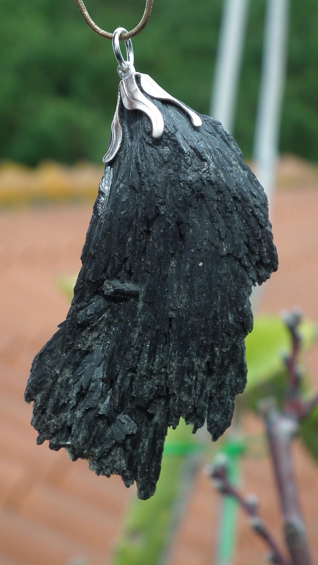 Black Kyanite pendant