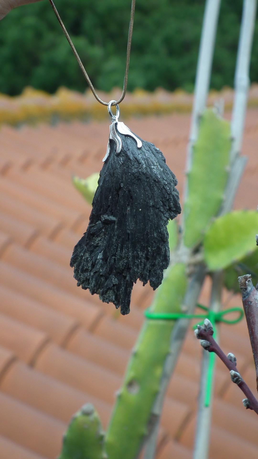 Black Kyanite pendant