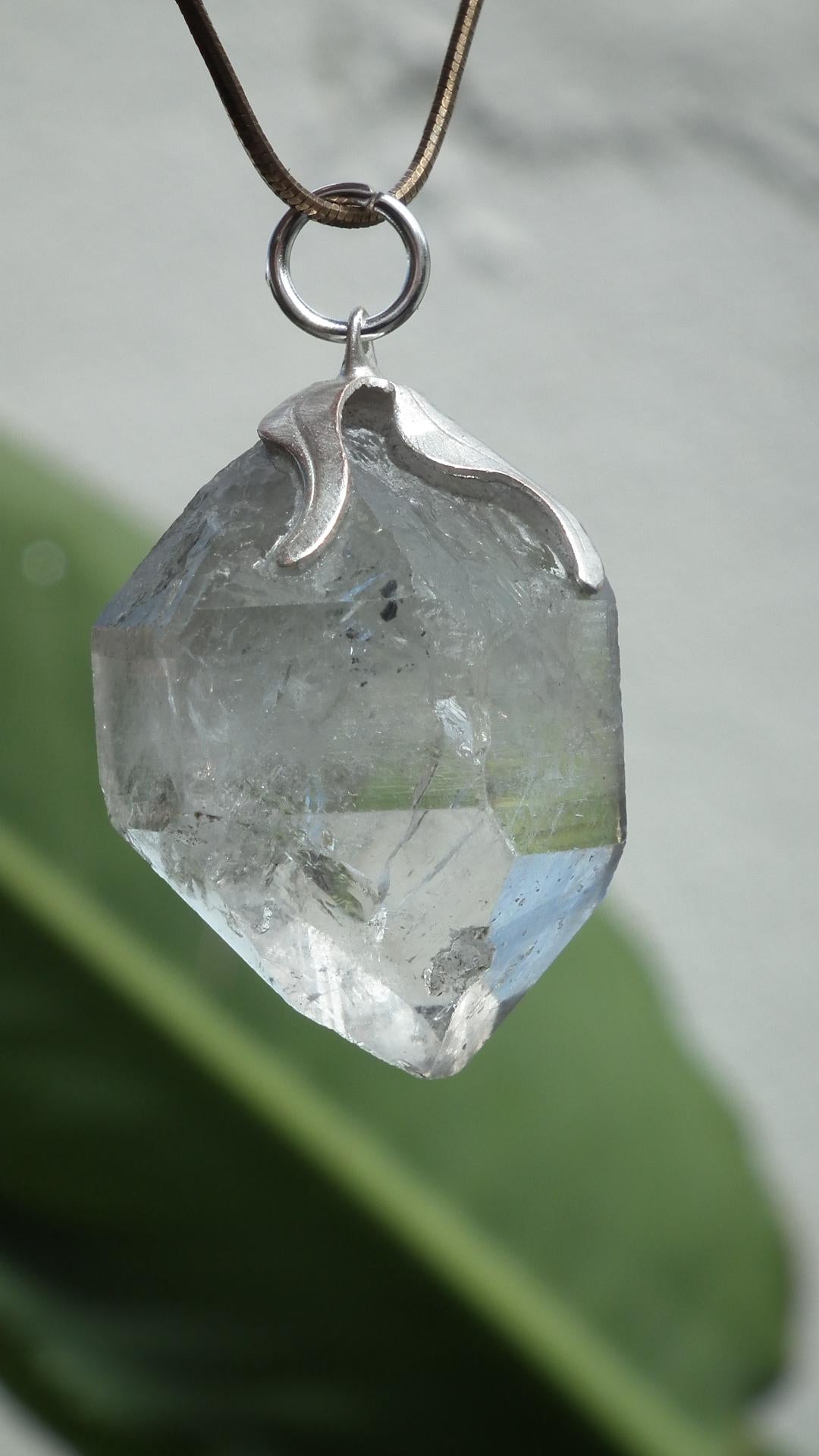 Herkimer diamond necklace // XXL Herkimer diamond necklace