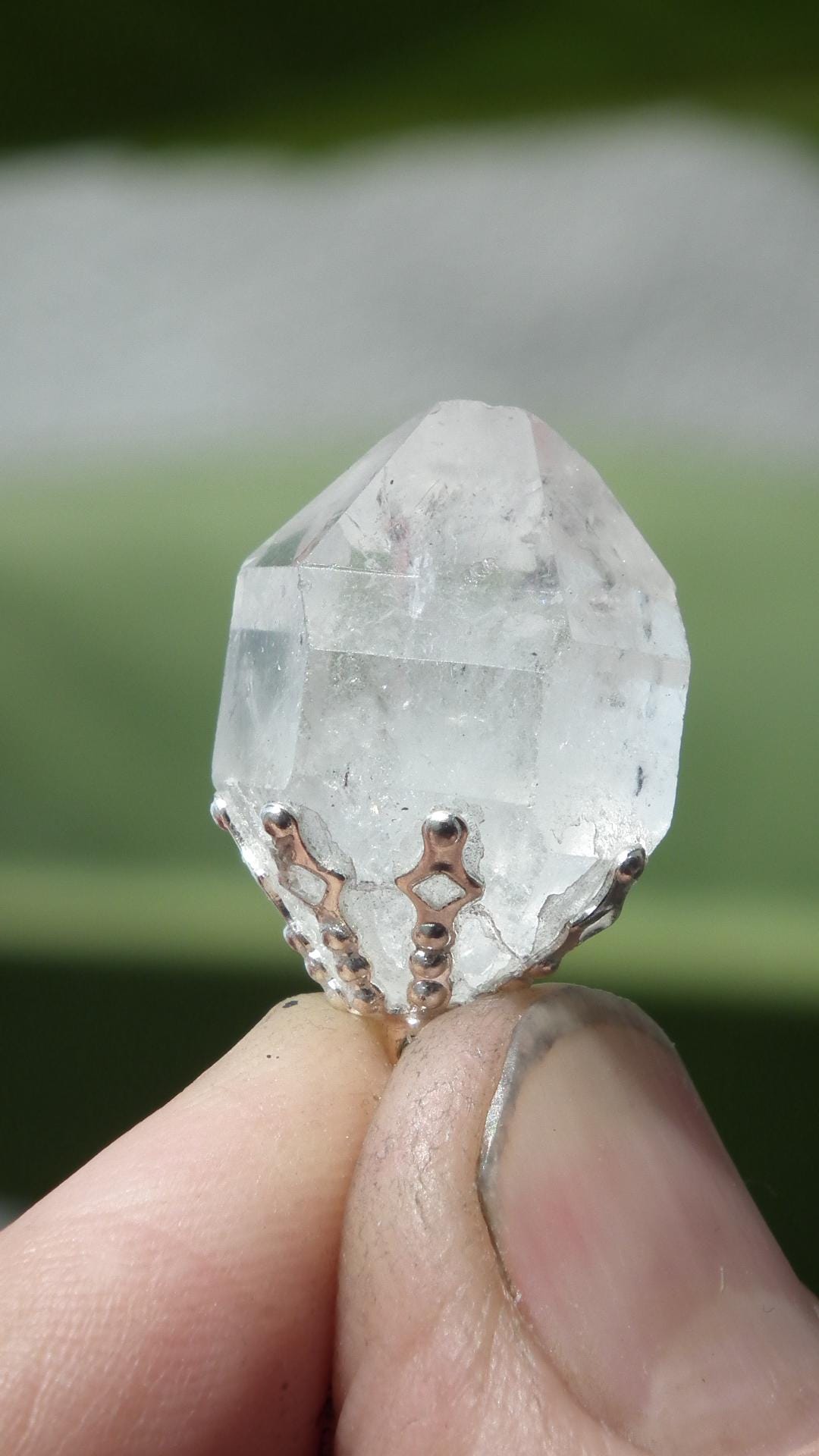 Herkimer diamond necklace