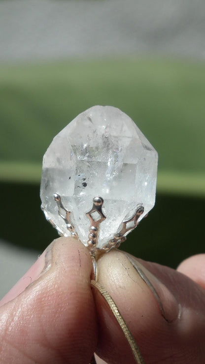 Herkimer diamond necklace