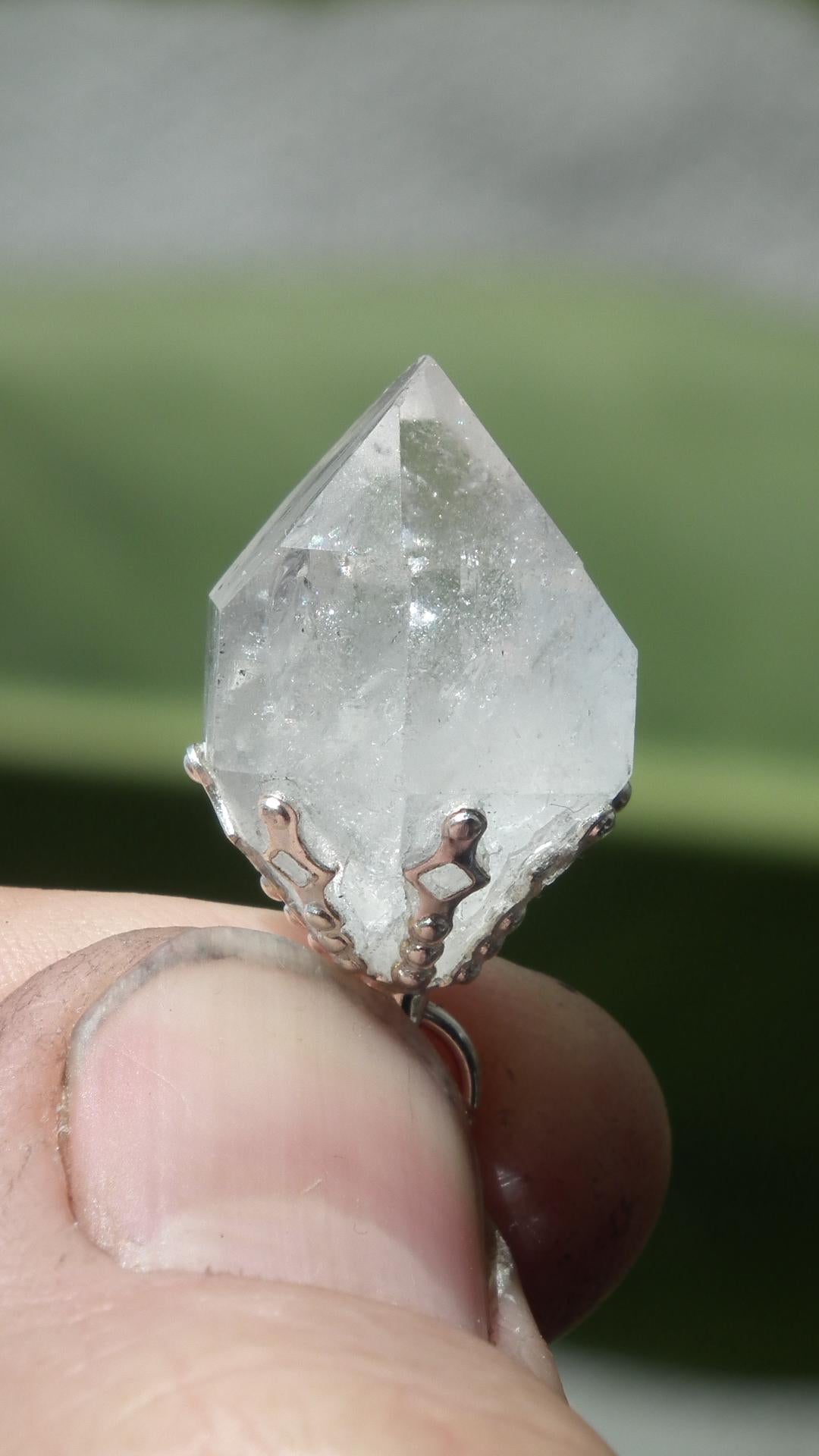 Herkimer diamond necklace