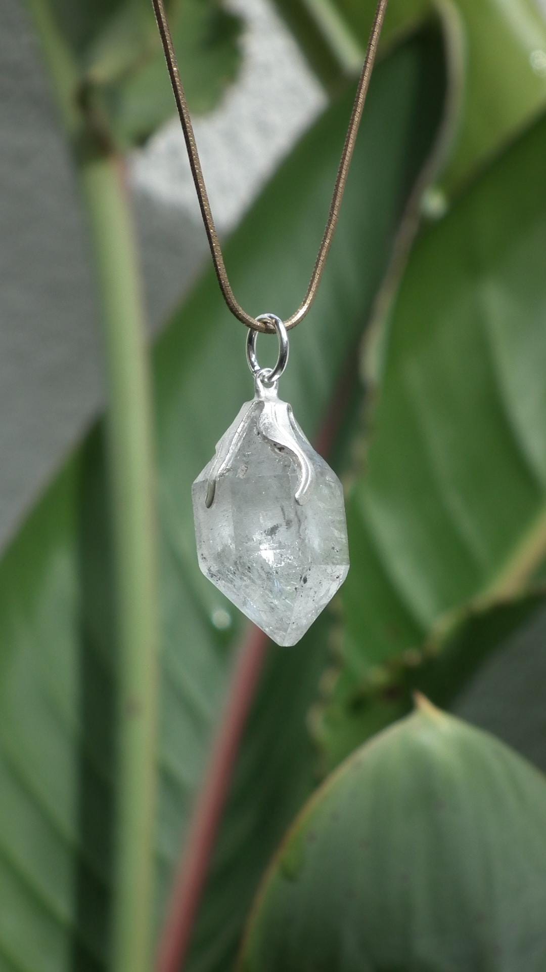 Herkimer diamond necklace