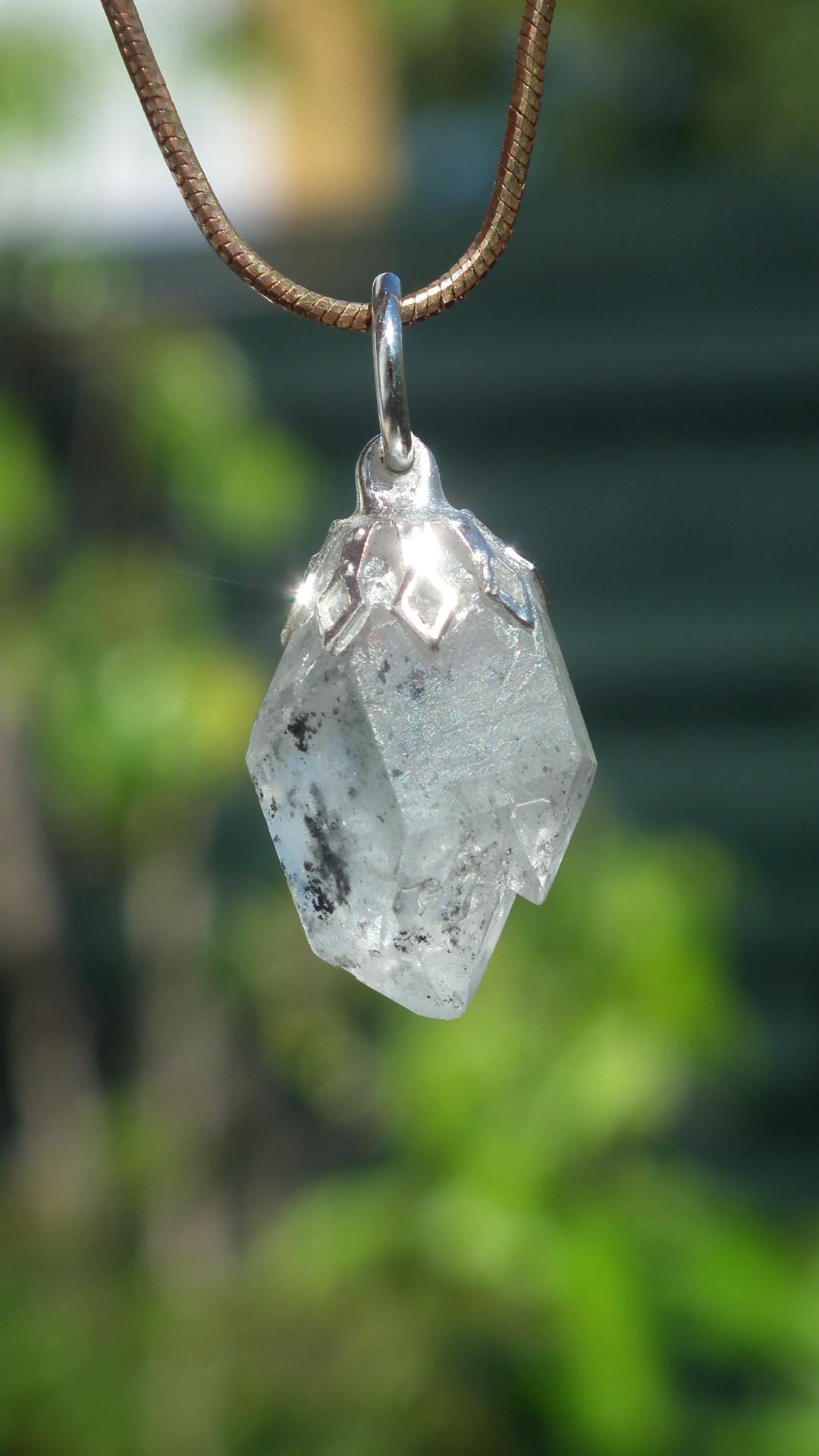 Herkimer diamond necklace