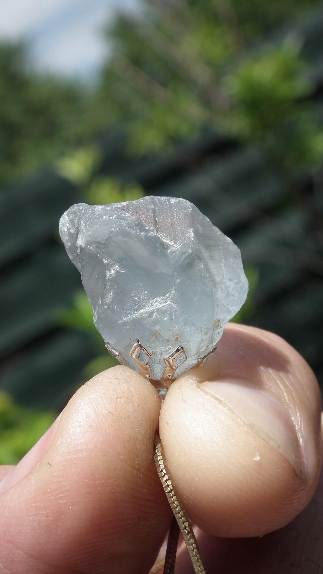 Celestite pendant