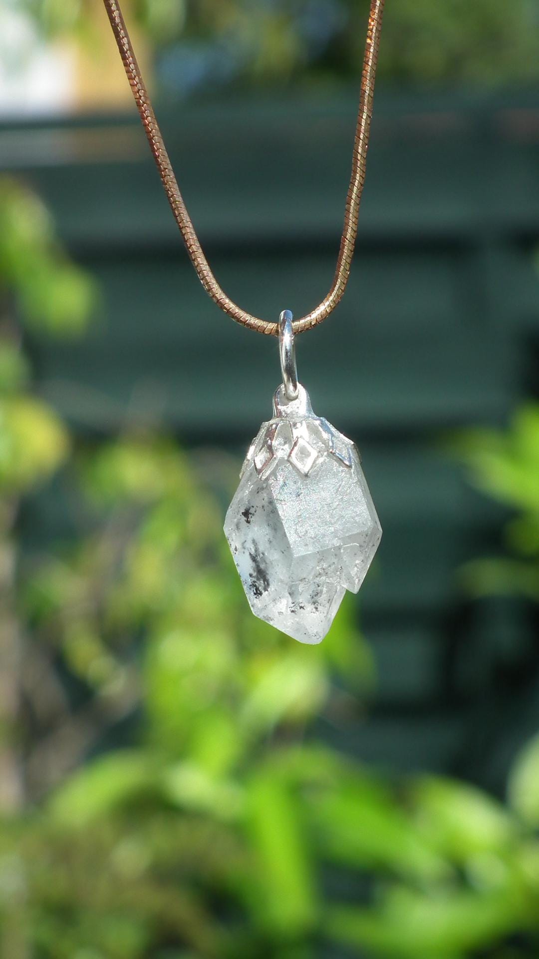 Herkimer diamond necklace