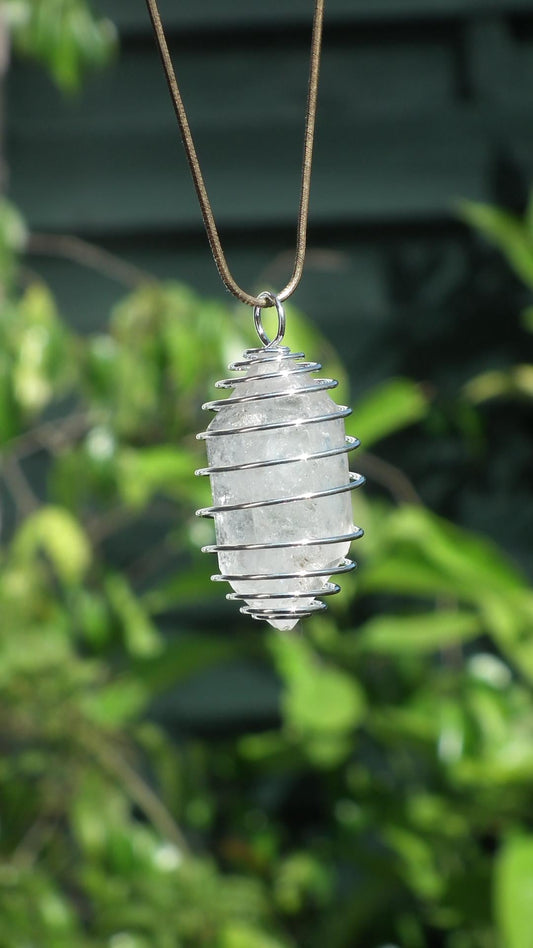 Double terminated Quartz pendant