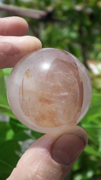 Hematoid quartz // Fire quartz // Golden healer quartz // Crystal sphere