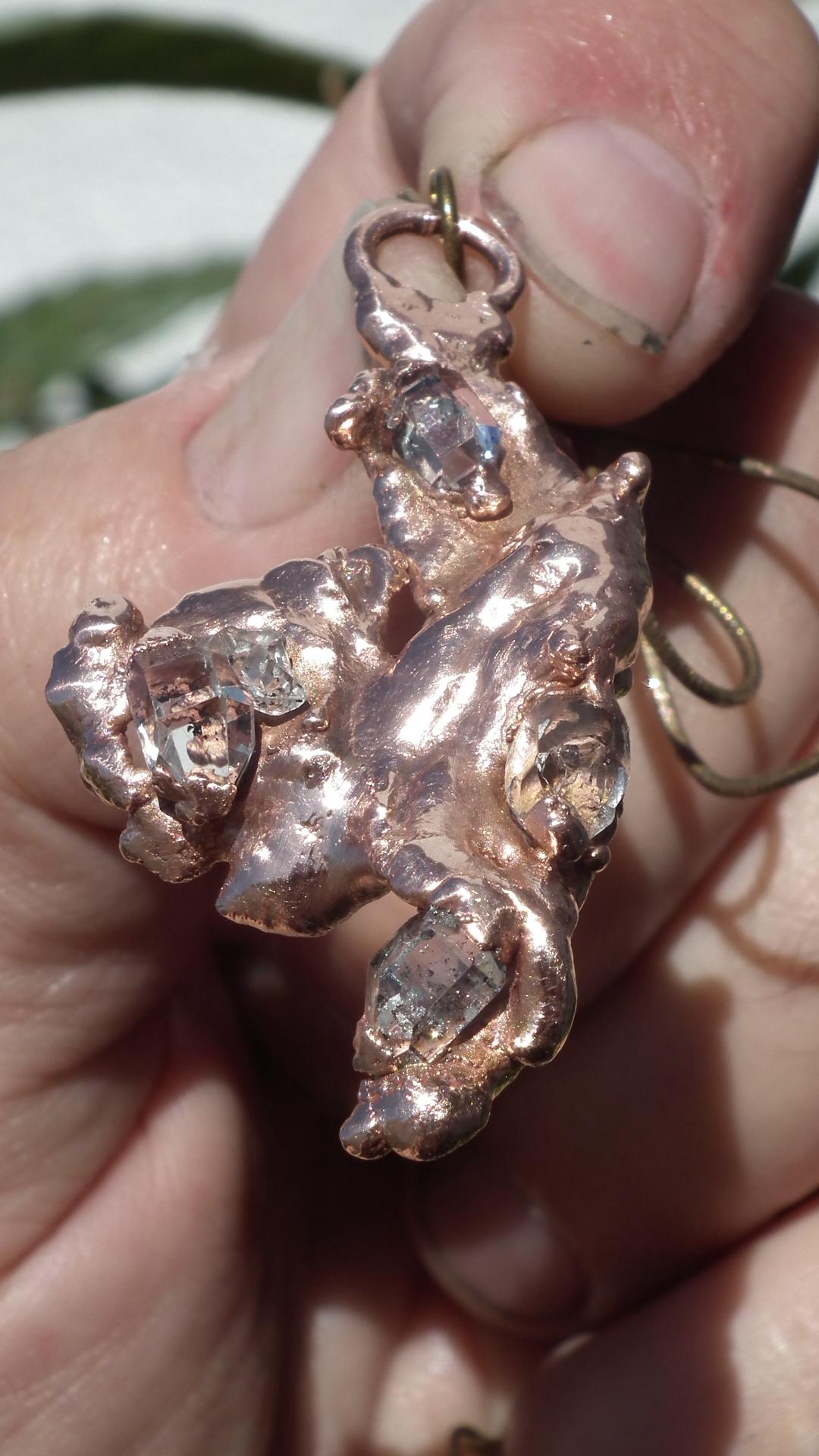 Herkimer diamond necklace