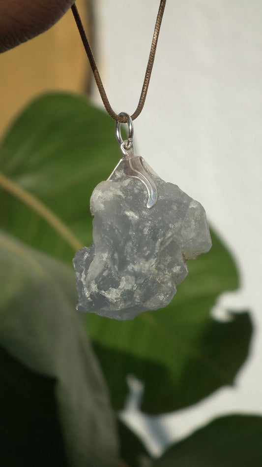 Celestite necklace / Celestite crystal / Blue celestite