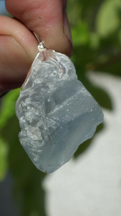 Celestite necklace / Celestite crystal / Blue celestite