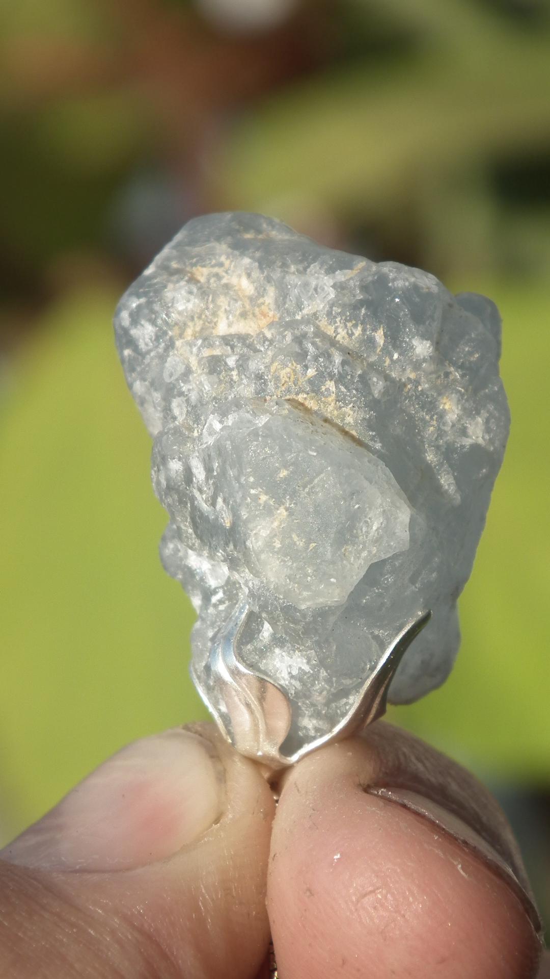 Celestite necklace / Celestite crystal / Blue celestite