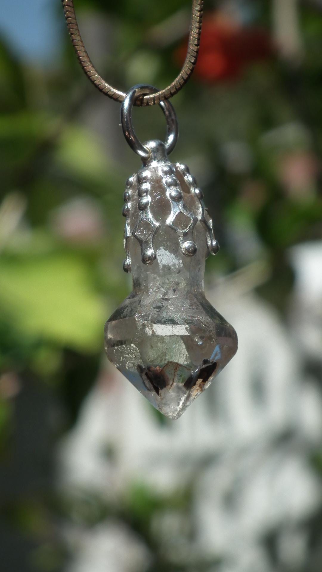 Herkimer diamond necklace