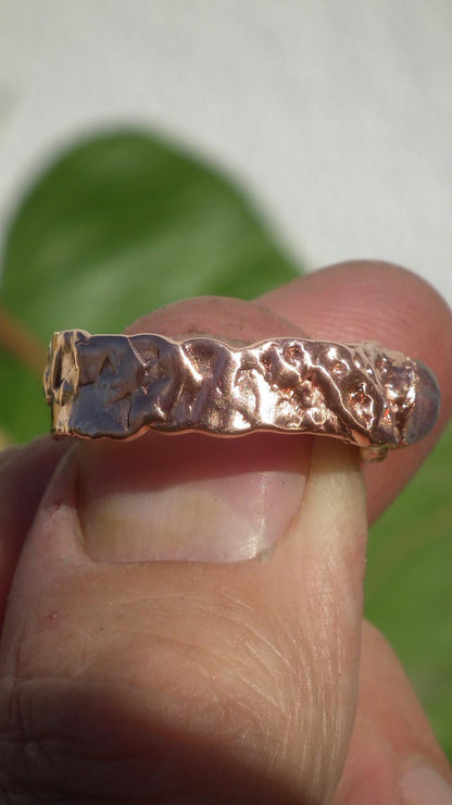 Moonstone ring // Electroformed copper